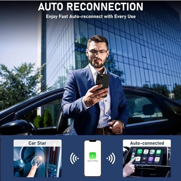 Teeran CarPlay Wireless Adapter for Factory Wired CarPlay 2024 Upgrade Plug & Pl - Picture 5 of 9